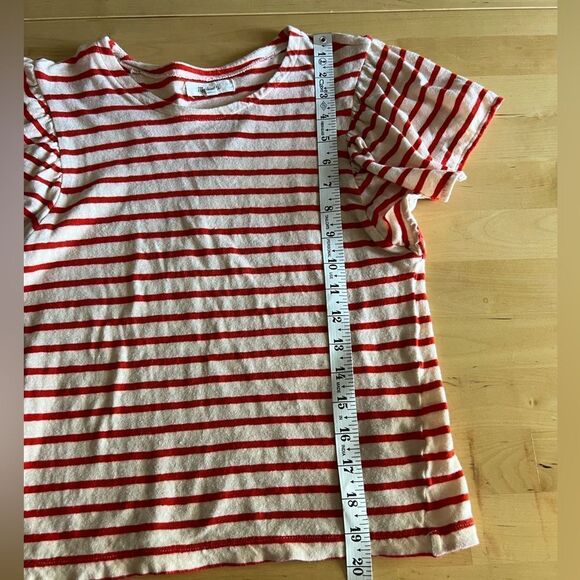 Madewell Striped Flutter Sleeve Top - Picture 6 of 6